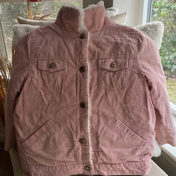 Adorable,SO Soft,Like New,Pink,Fine Corduroy Jacket Coat H&M Sz 4-5 - Picture 3 of 12